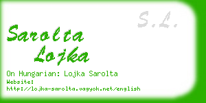 sarolta lojka business card